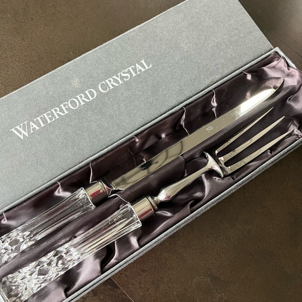 Vintage Waterford Crystal Carving Set
